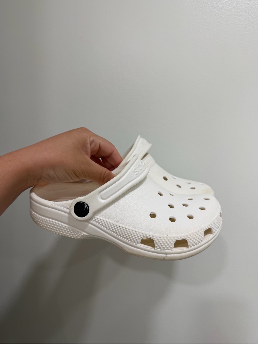 Kids White Slip- on crocs